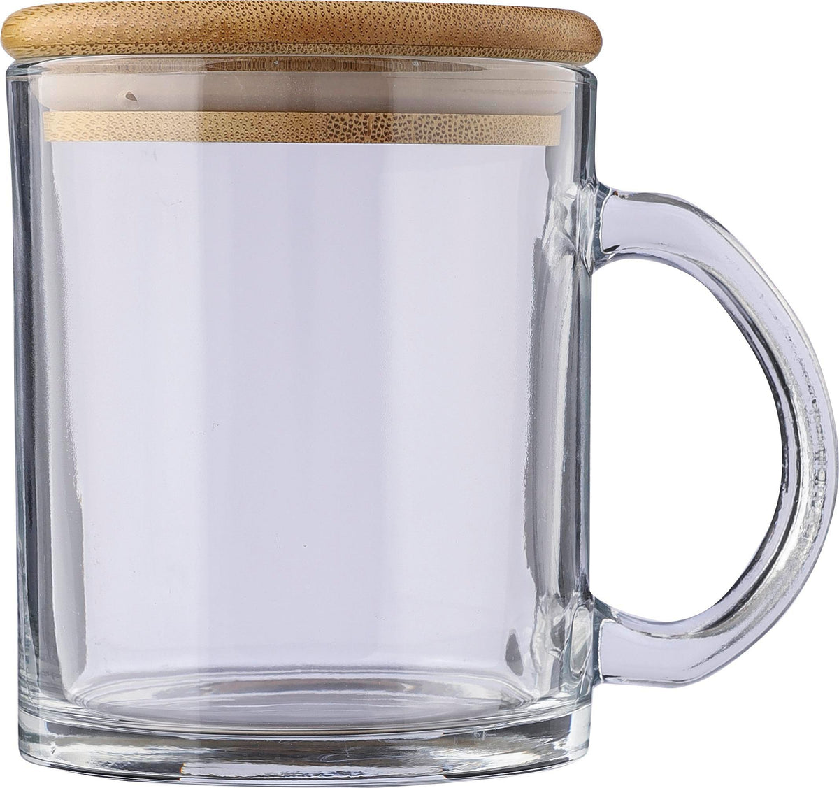 Trinkbecher Ashley, Glas, Bambusdeckel, 300 ml