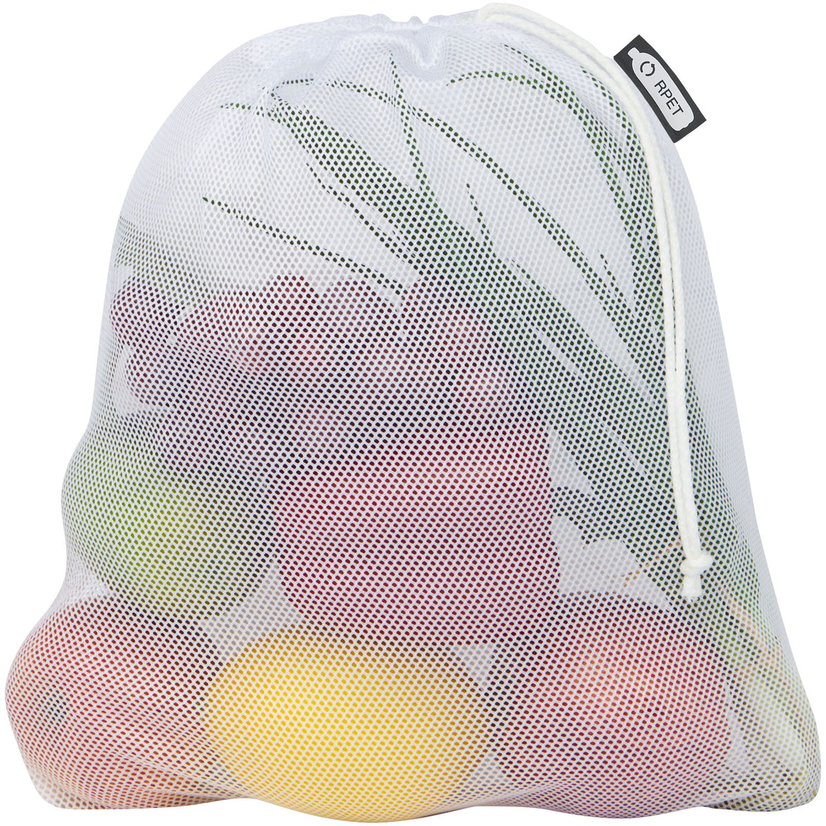3er Set Polyester Zuziehbeutel – Weiss