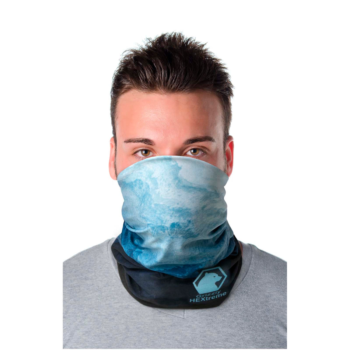 Zoya Sublimation Multi Schal aus PET mit Säumen und Fleece Schicht – Graphitfarben
