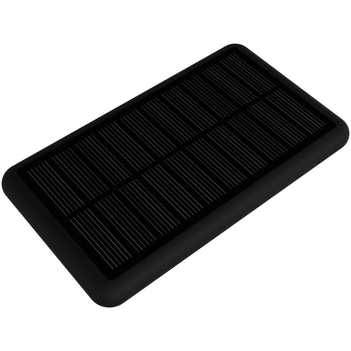 SCX.design P29 5000 mAh Solar Taschenpowerbank mit Leuchtlogo – Schwarz / Weiss