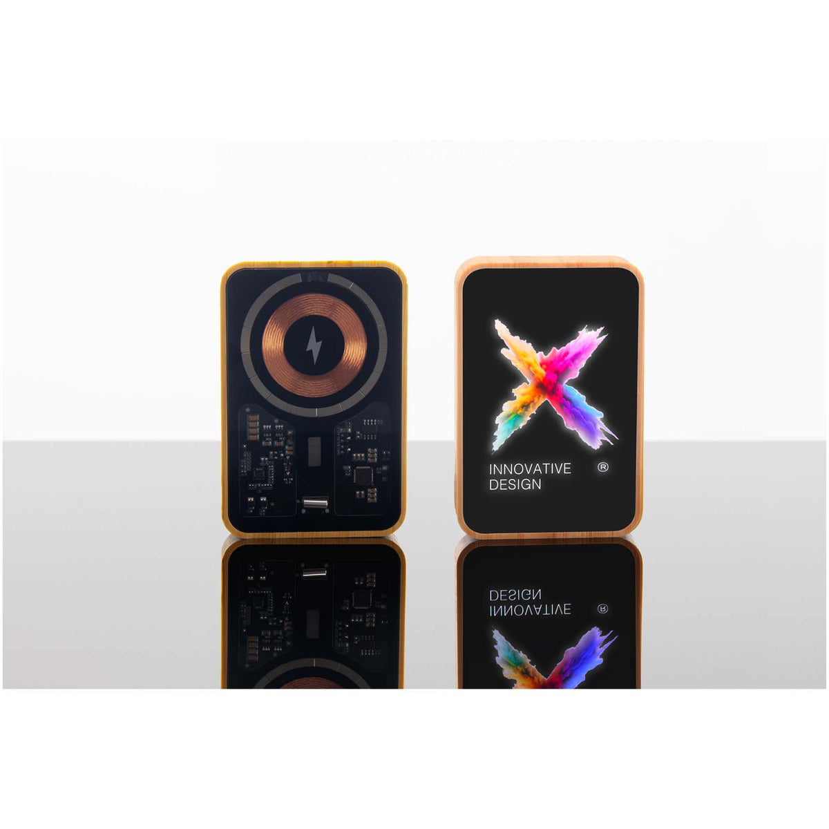 SCX.design P26 15W 5000 mAh MagSafe Powerbank aus Holz – Holz