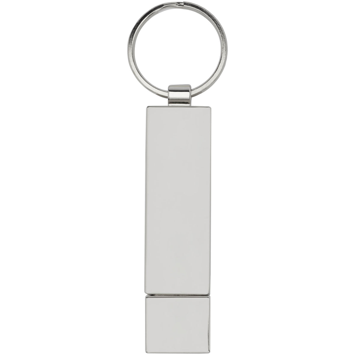 Rechteckiger Light Up USB Stick – Schwarz / Blau / Silber