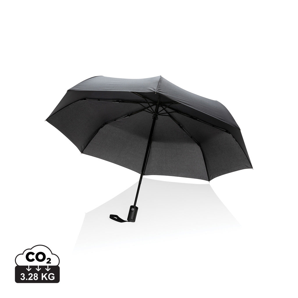 21" Impact AWARE™ RPET 190T Mini-Schirm automatic open/close – schwarz