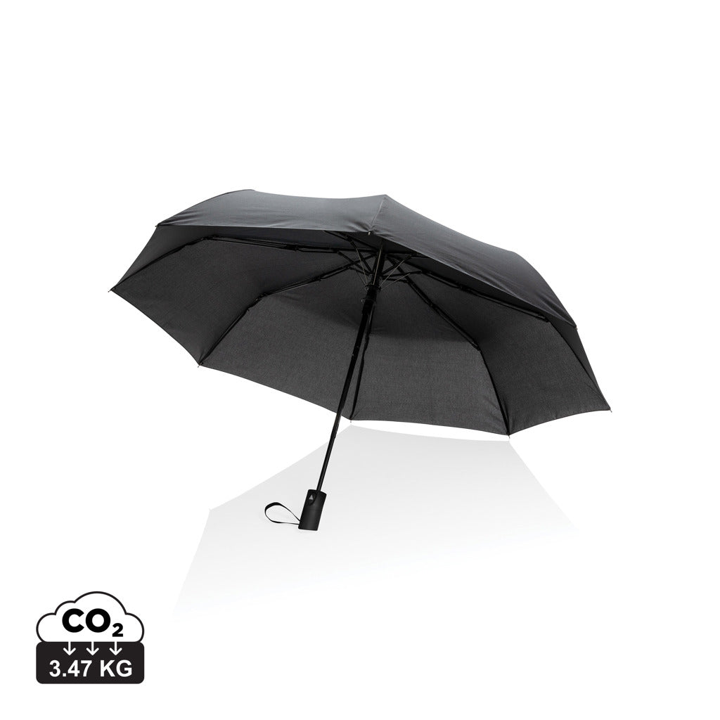 21" Impact AWARE™ RPET 190T Mini-Schirm automatic open – schwarz