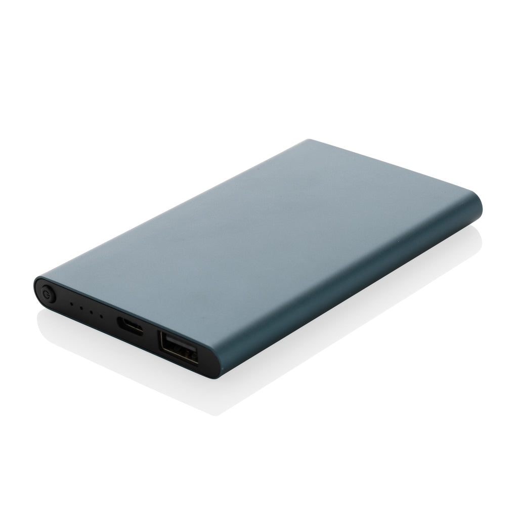 4.000mAh Type-C Powerbank aus RCS recyeltem ABS & Aluminium – blau