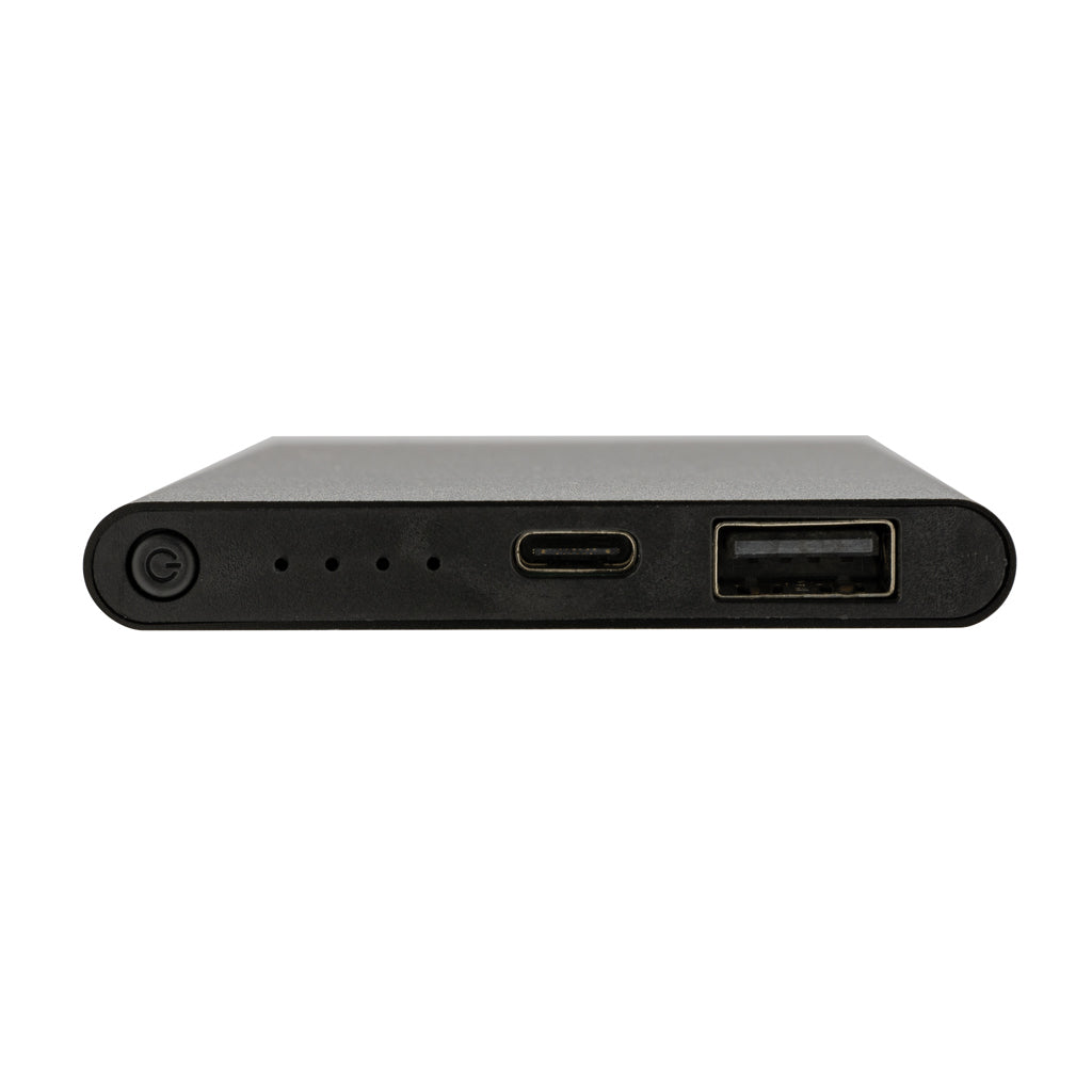 4.000mAh Type-C Powerbank aus RCS recyeltem ABS & Aluminium – schwarz