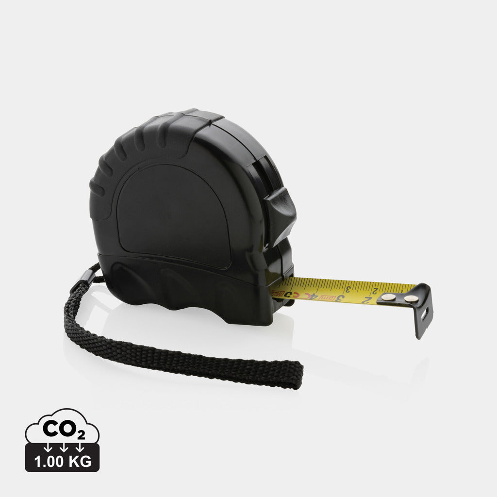 5m/19mm Maßband aus RCS recyceltem Kunststoff – schwarz