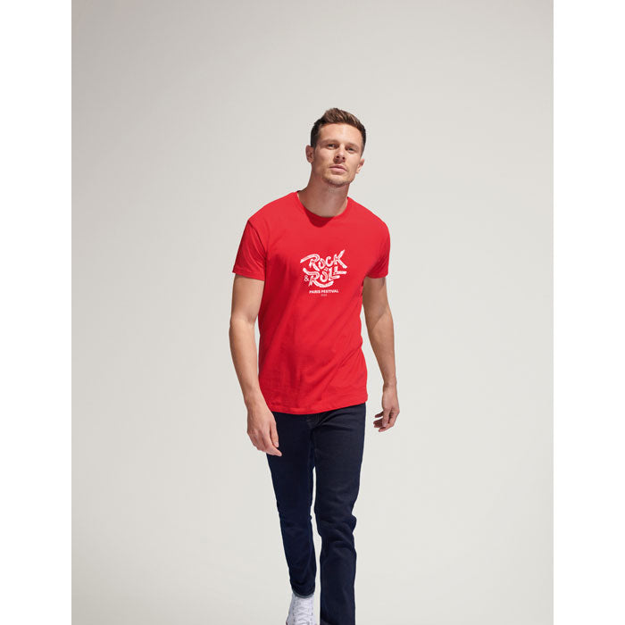 Herren T-Shirt in rot als Werbeartikel