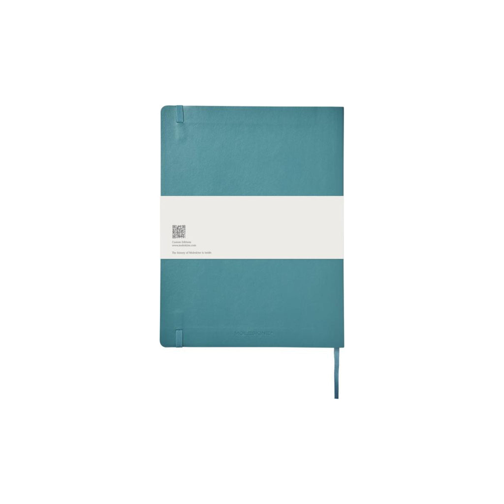 Moleskine Classic Softcover Notizbuch XL – liniert - riffblau - rückseite