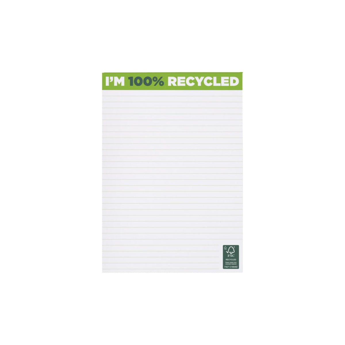 Notizblock A5 aus recyceltem Papier mit Logo