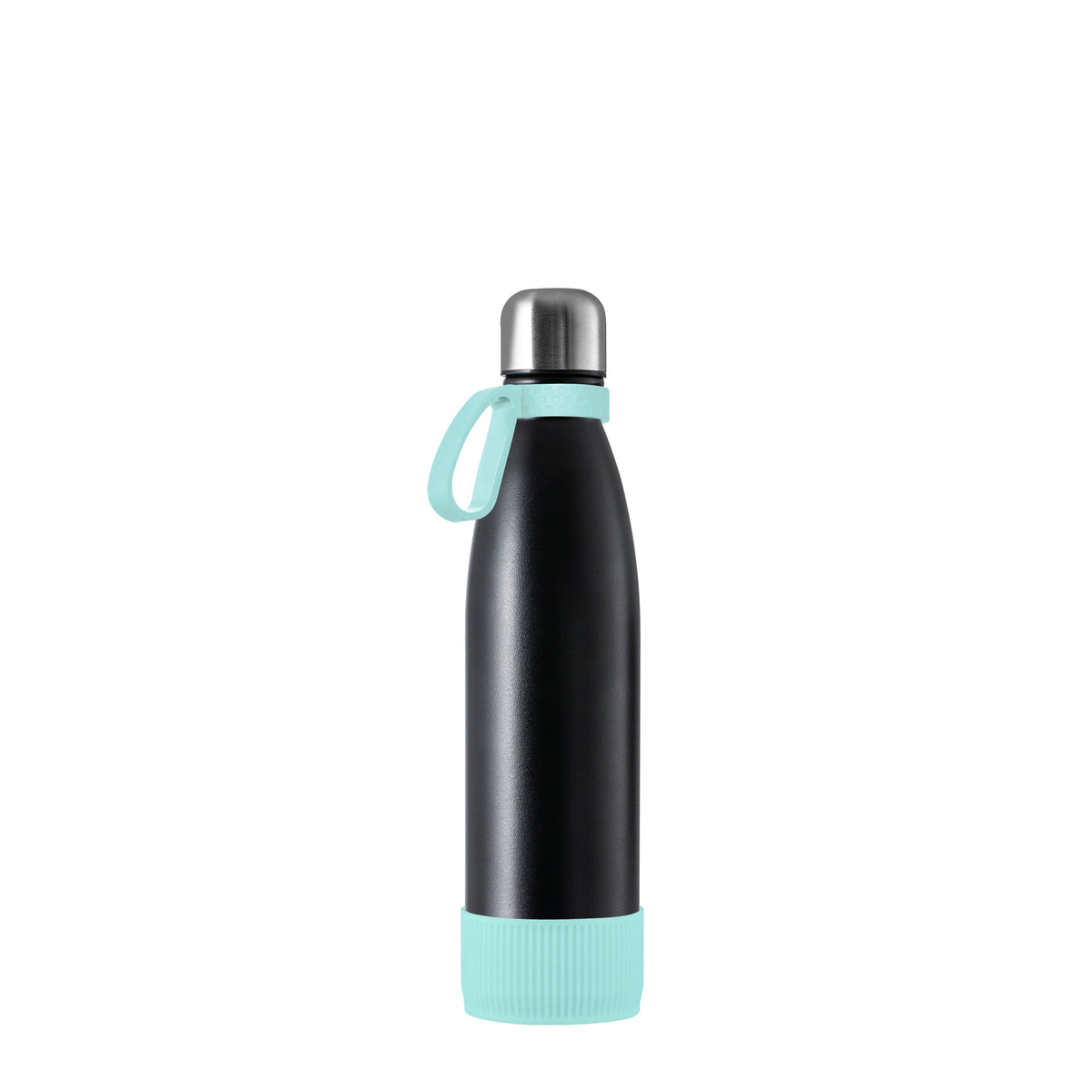 Flasche: schwarz, Ring: mint, Hülle: mint