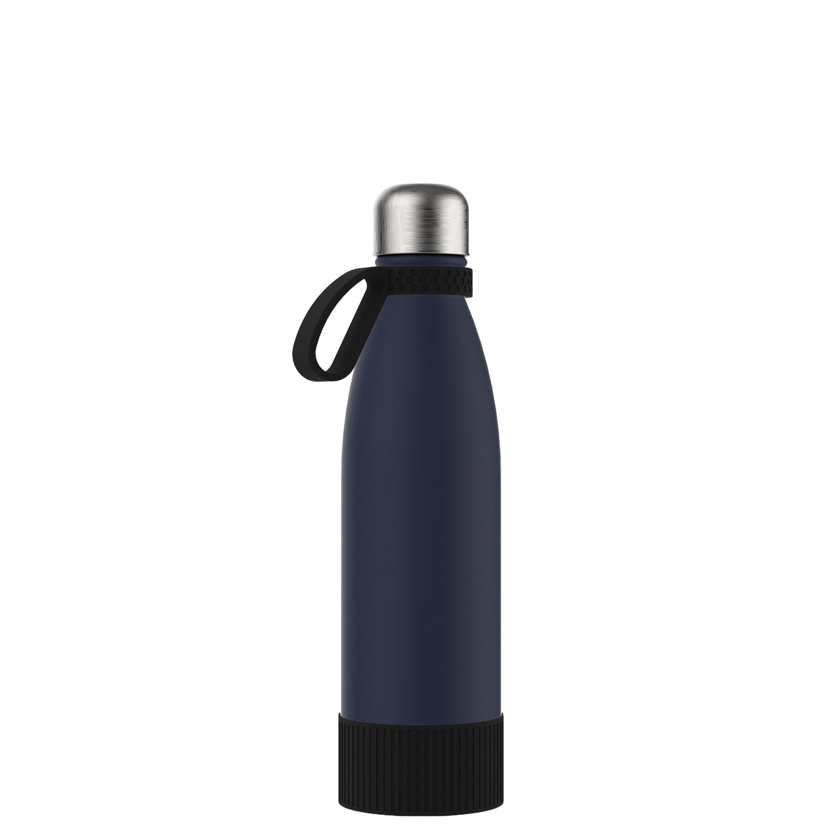 Flasche: blau, Ring: schwarz, Hülle: schwarz