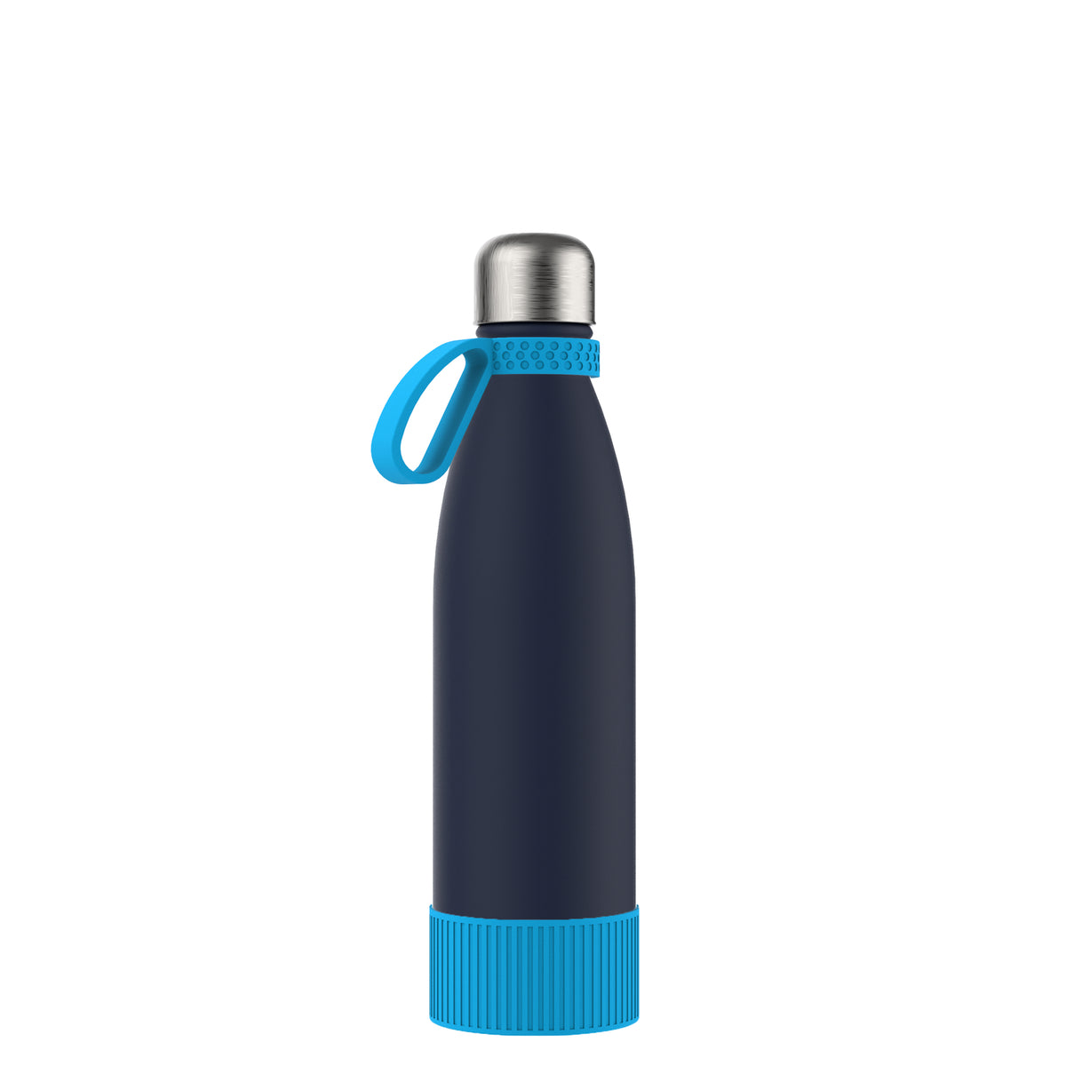 Flasche: blau, Ring: cyan, Hülle: cyan