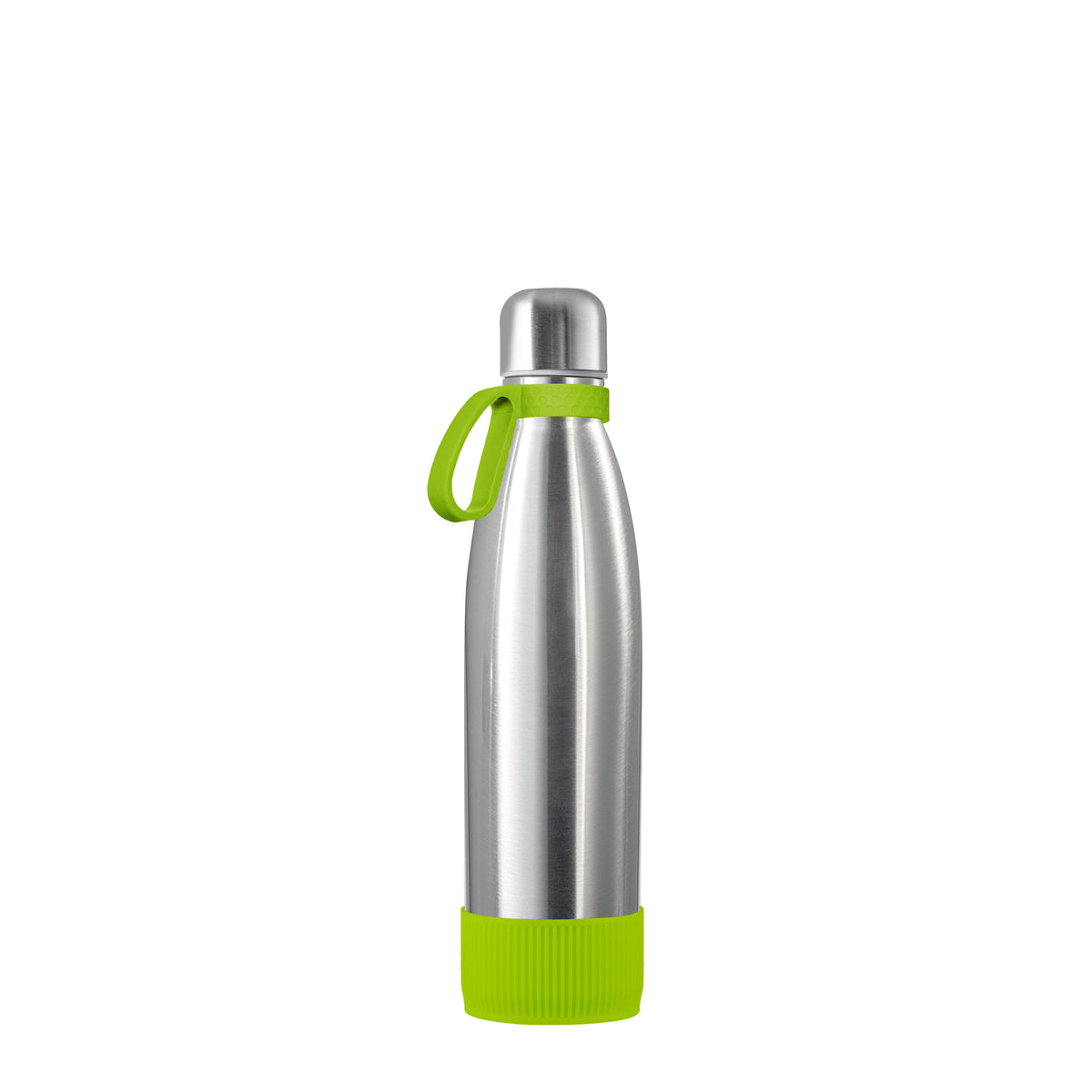 Flasche: silber, Ring: hellgrün, Hülle: hellgrün