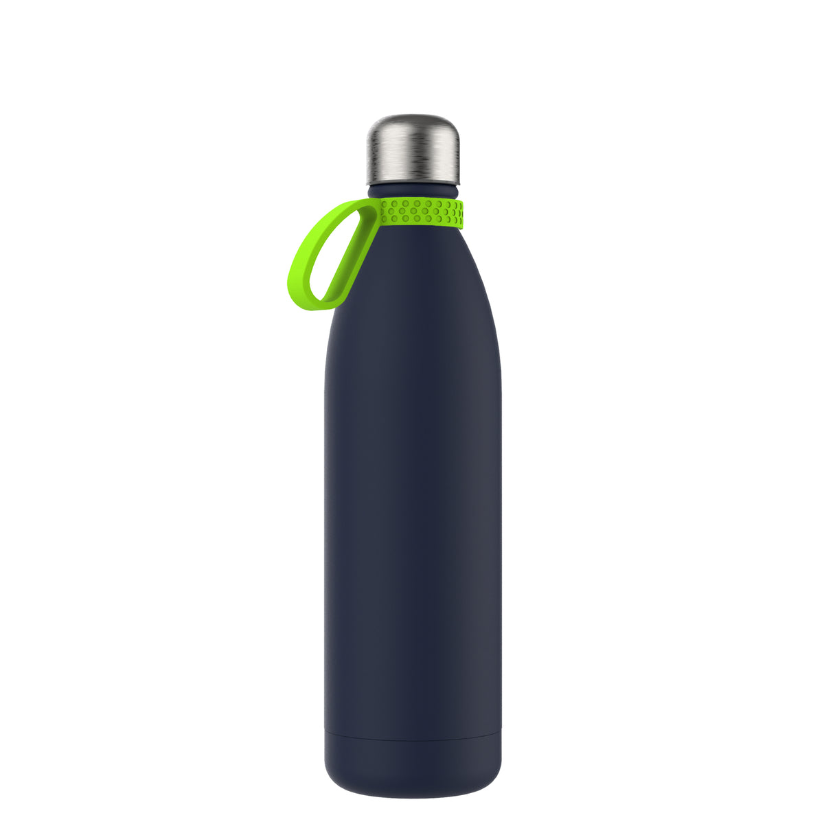 Flasche: blau, Ring: hellgrün