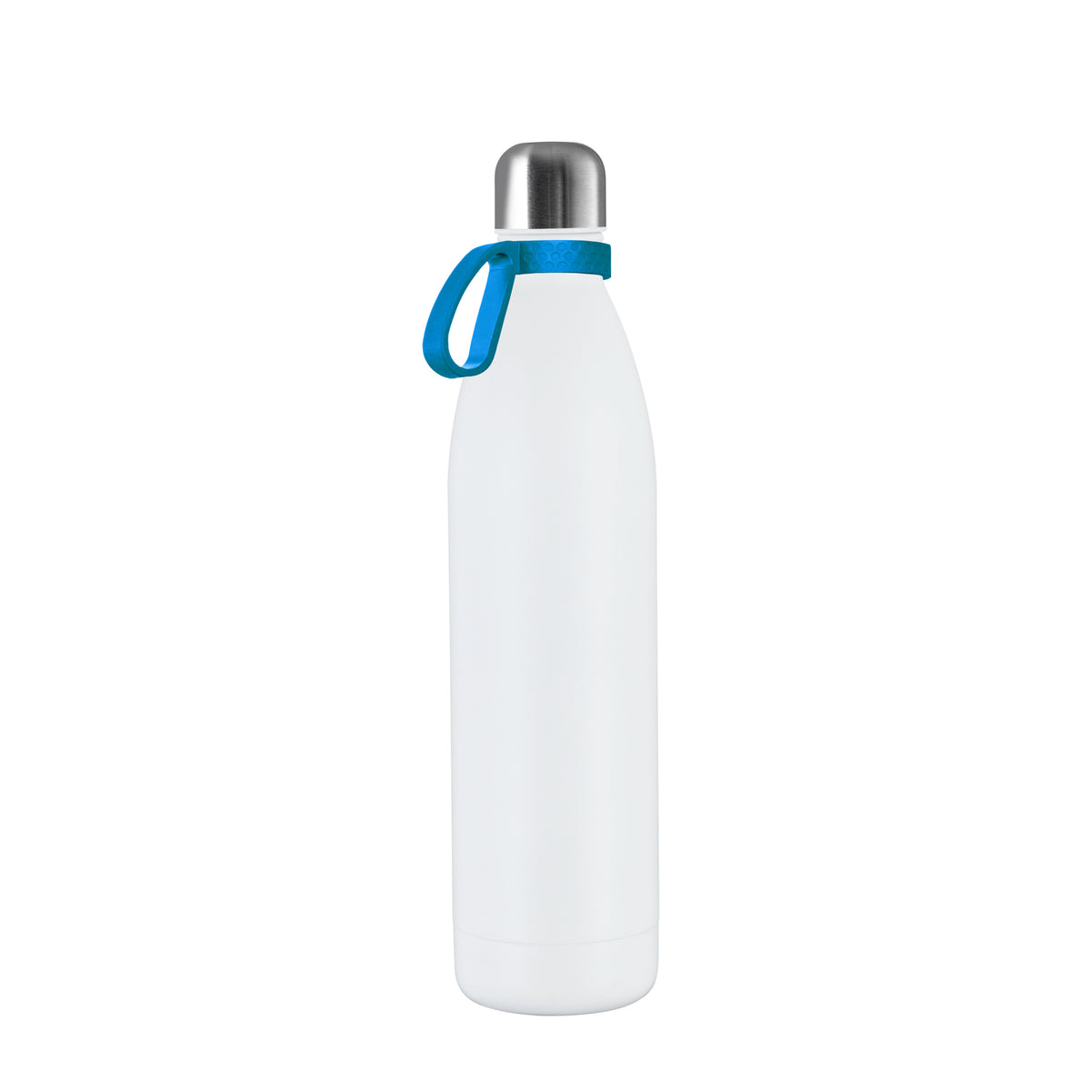 Flasche: weiß, Ring: cyan