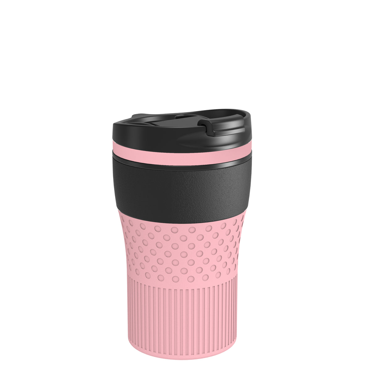 Becher: schwarz, Ring: hellmagenta, Hülle: hellmagenta