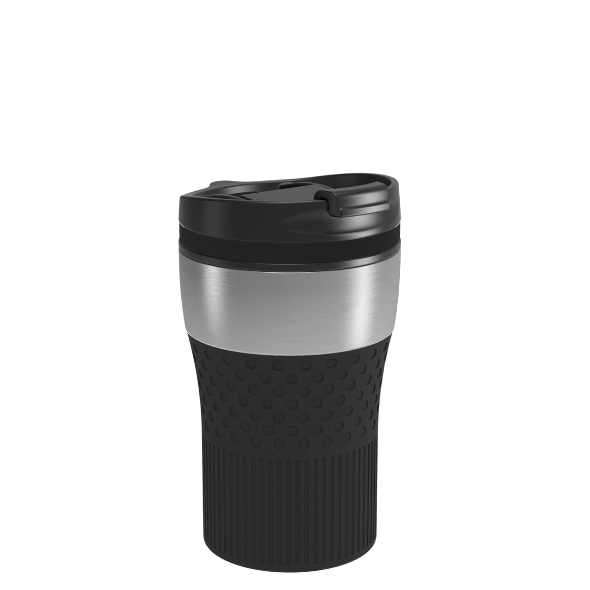 Becher: silber, Ring: schwarz, Hülle: schwarz