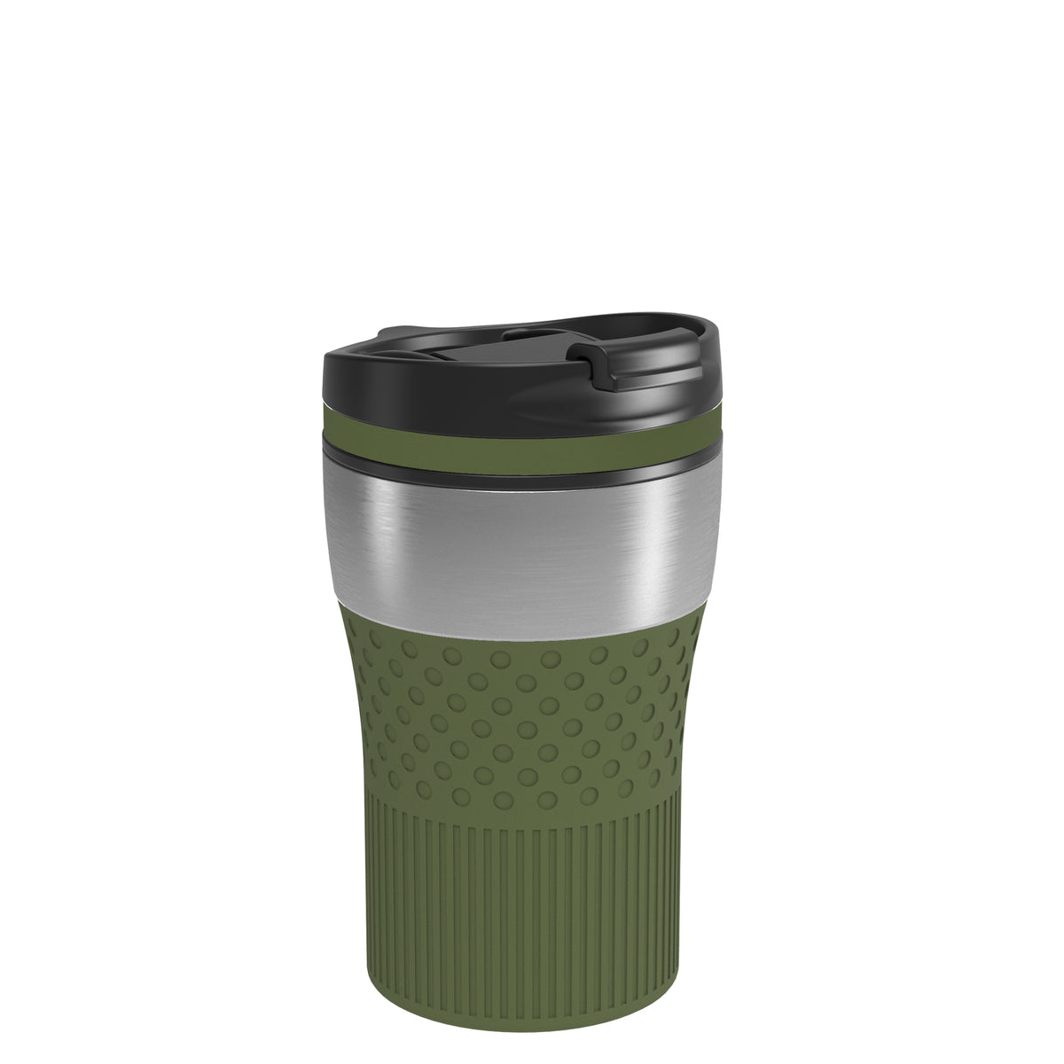 Becher: silber, Ring: olivgrün, Hülle: olivgrün
