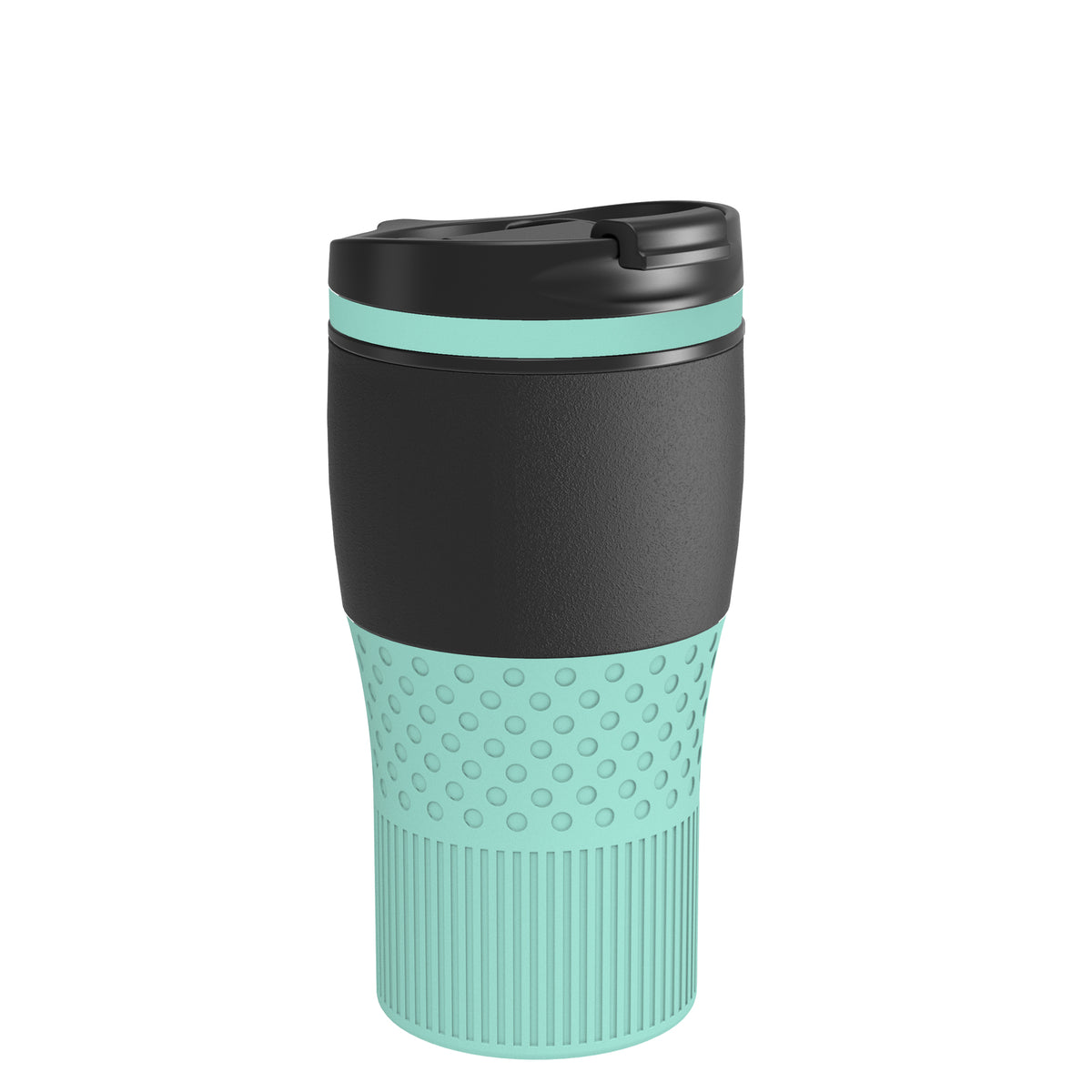 Becher: schwarz, Ring: mint, Hülle: mint