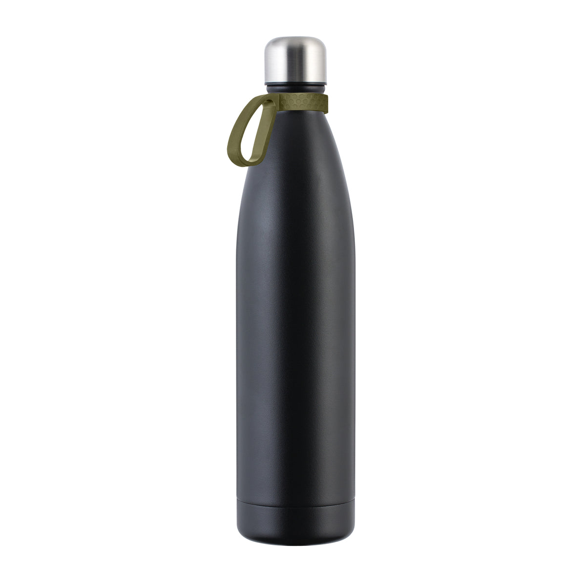 Flasche: schwarz, Ring: olivgrün