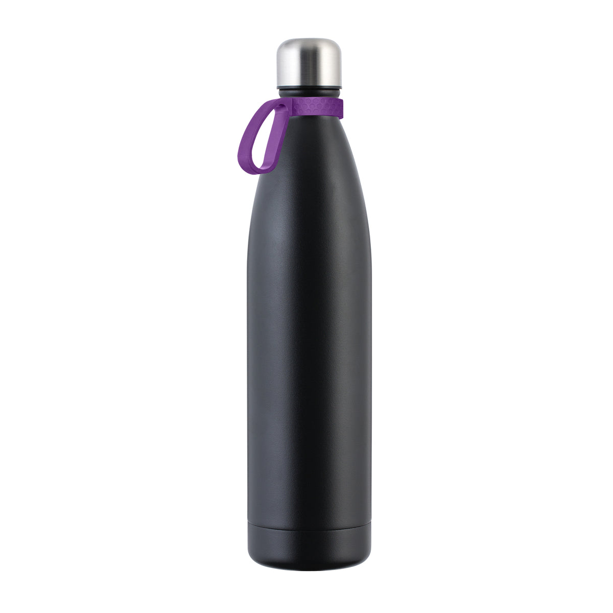 Flasche: schwarz, Ring: lila
