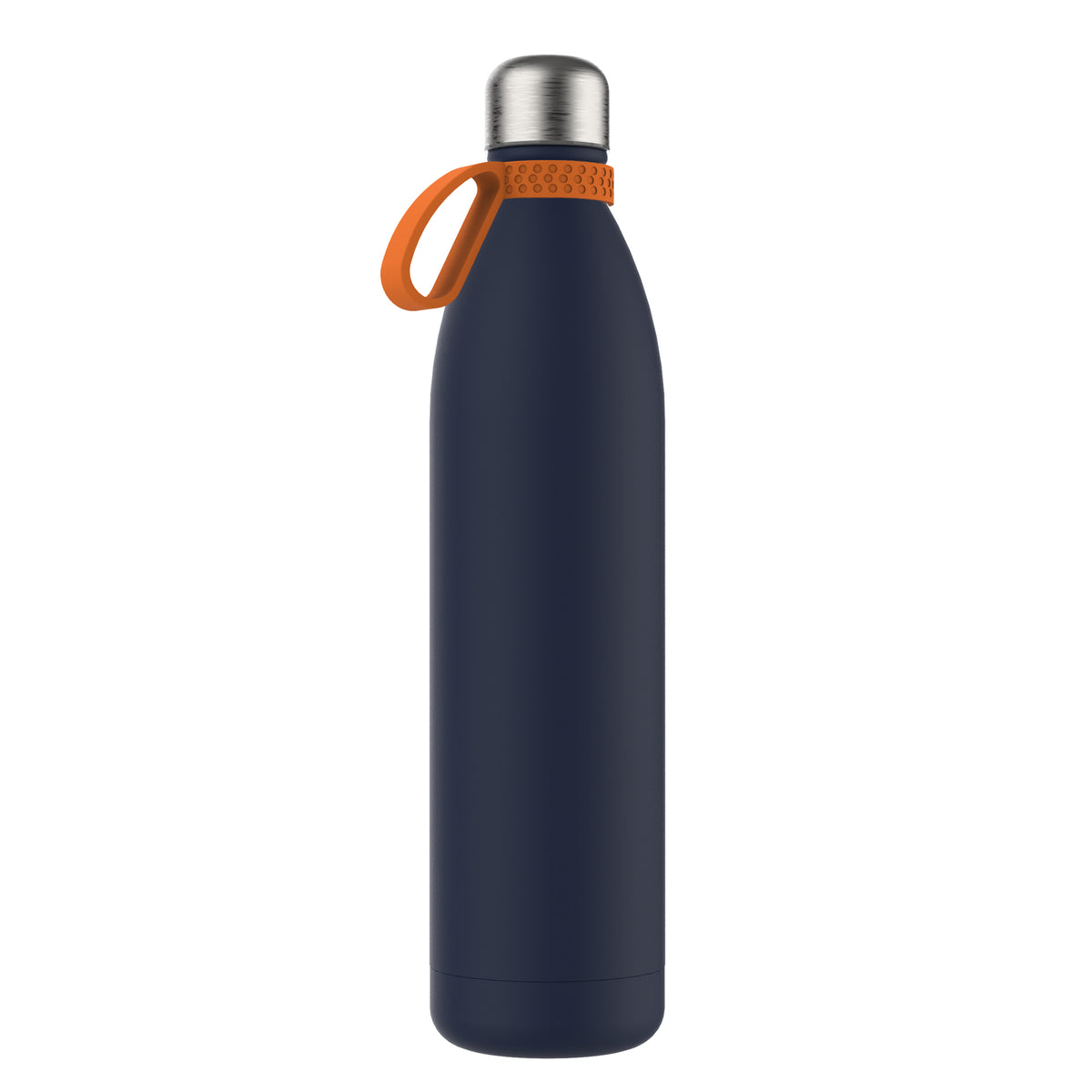 Flasche: blau, Ring: orange