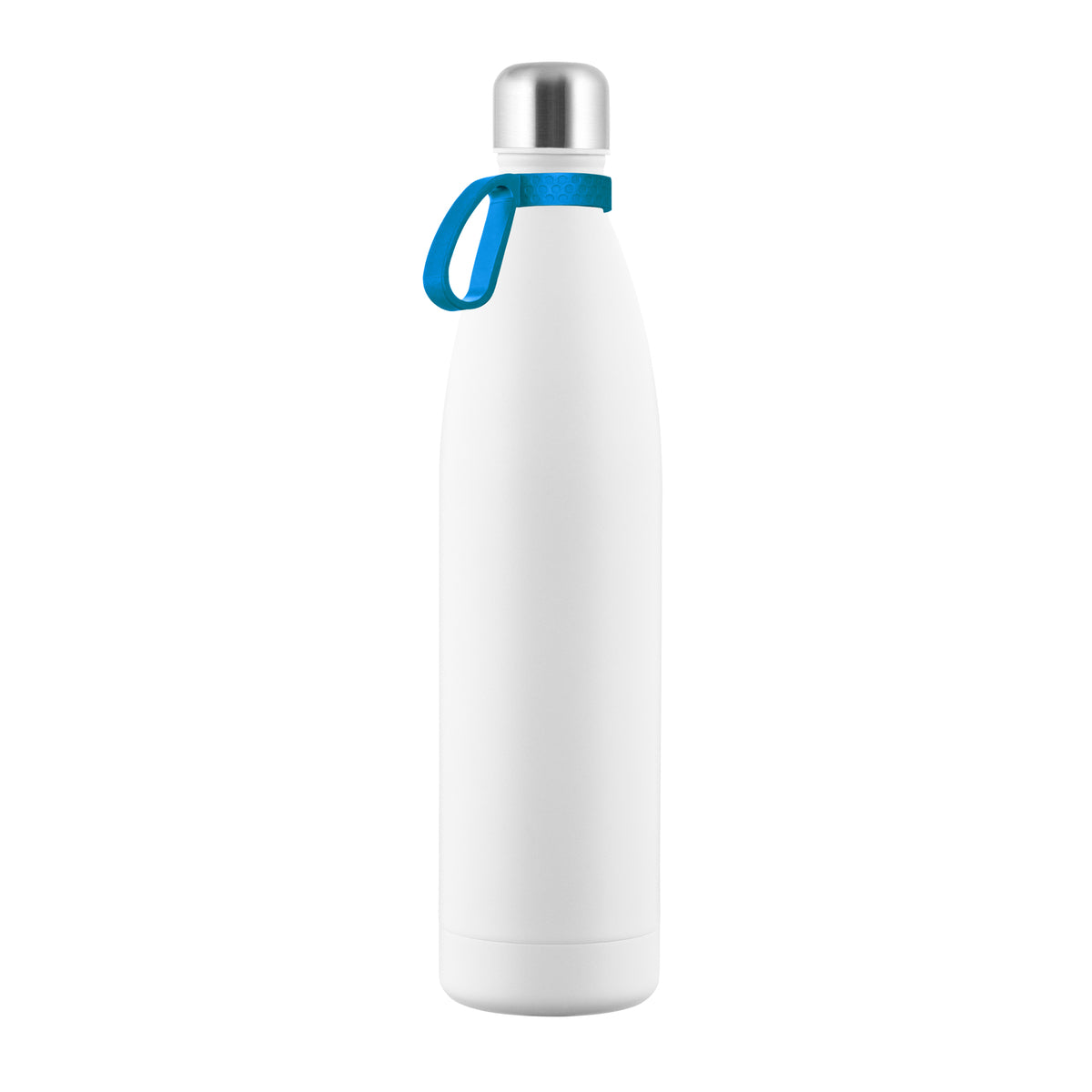 Flasche: weiß, Ring: cyan