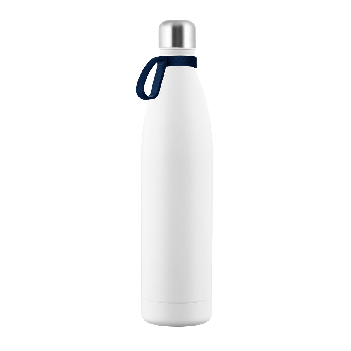 Flasche: weiß, Ring: dunkelblau