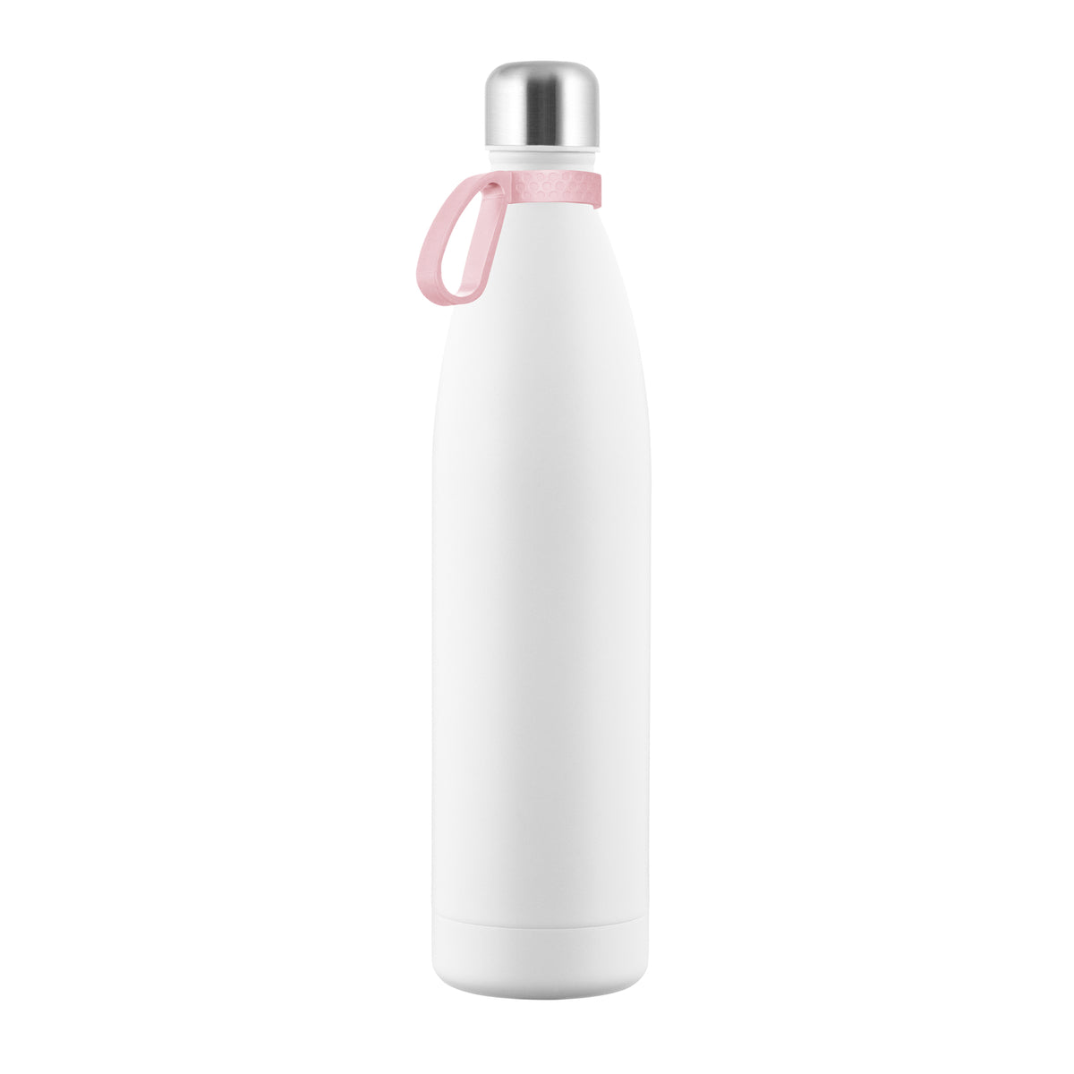 Flasche: weiß, Ring: hellmagenta