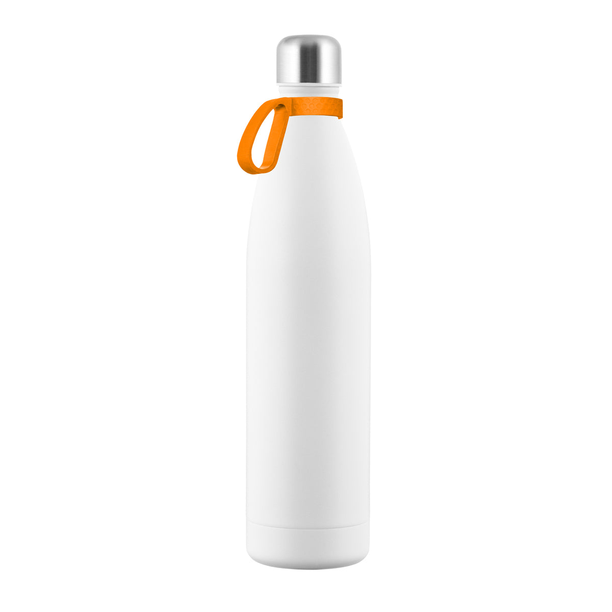 Flasche: weiß, Ring: orange