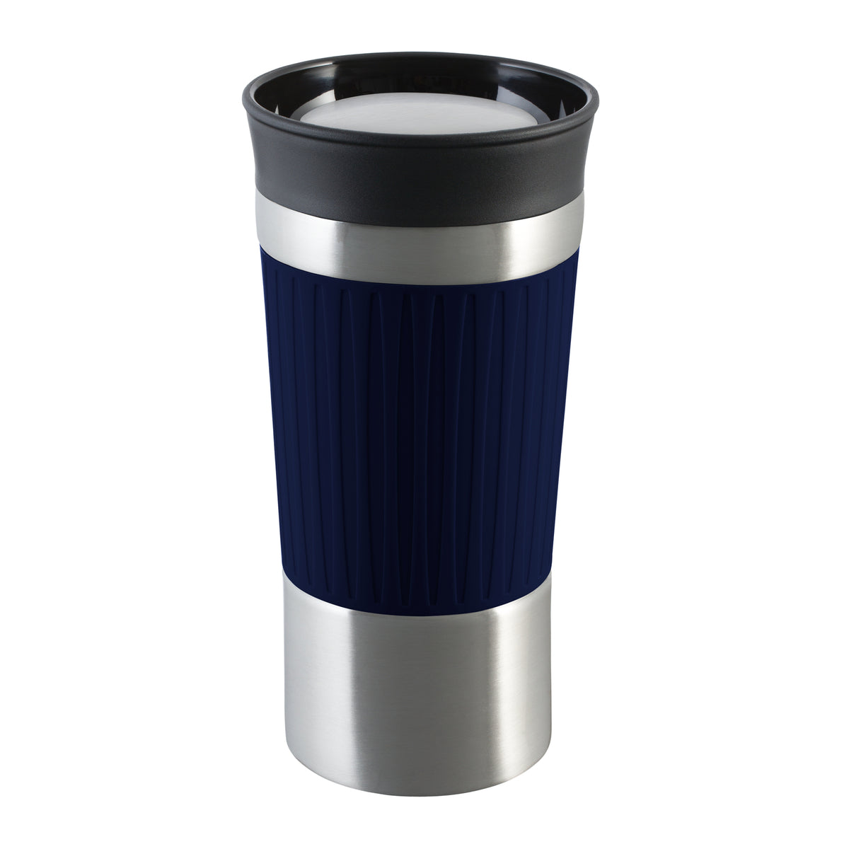 Becher: silber, Hülle: dunkelblau
