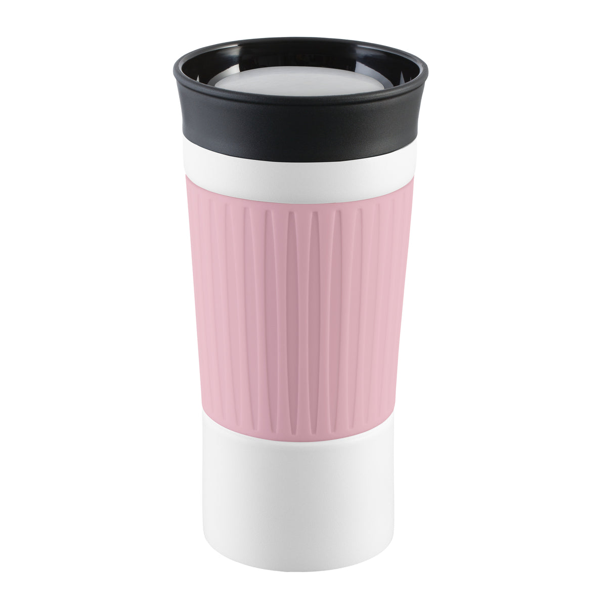 Becher: weiß, Hülle: hellmagenta