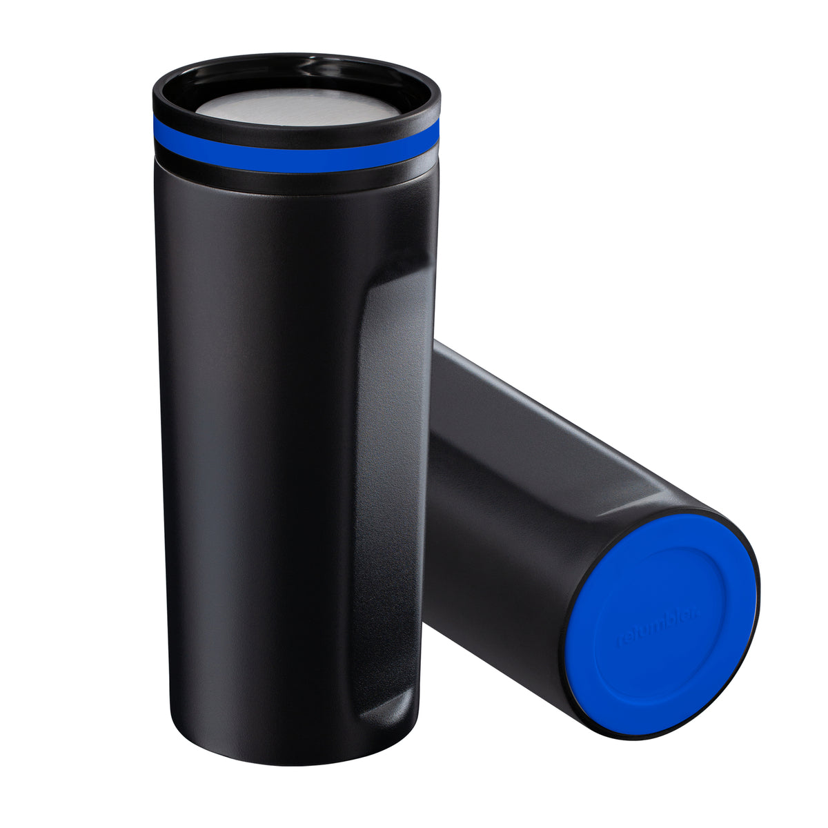 Becher: schwarz, Ring: blau, Boden: blau