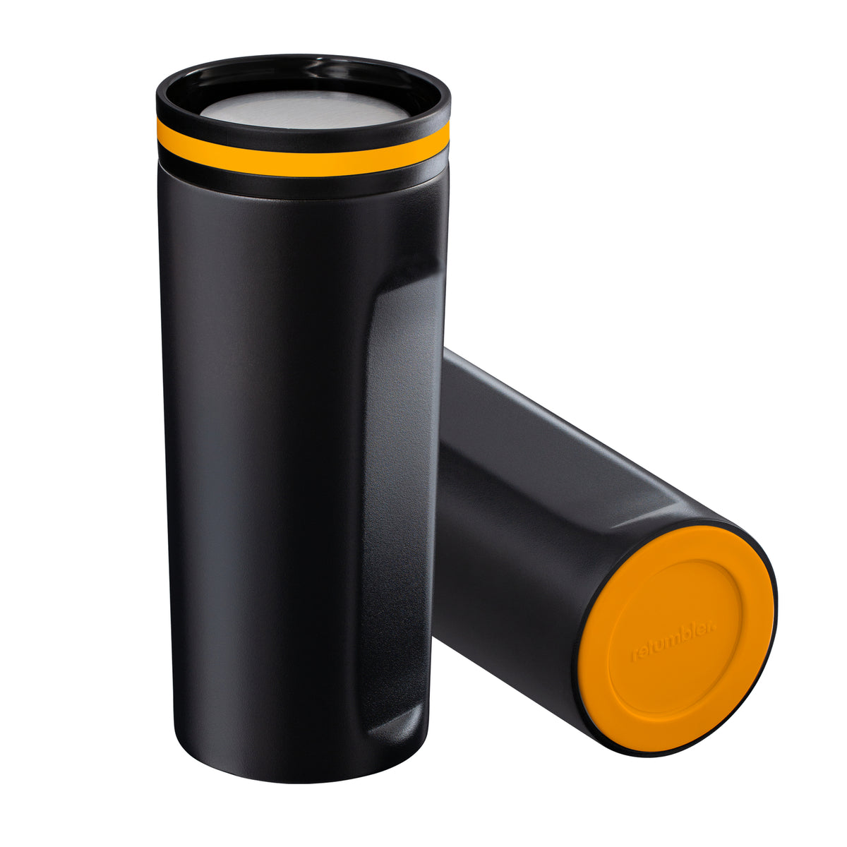 Becher: schwarz, Ring: orange, Boden: orange