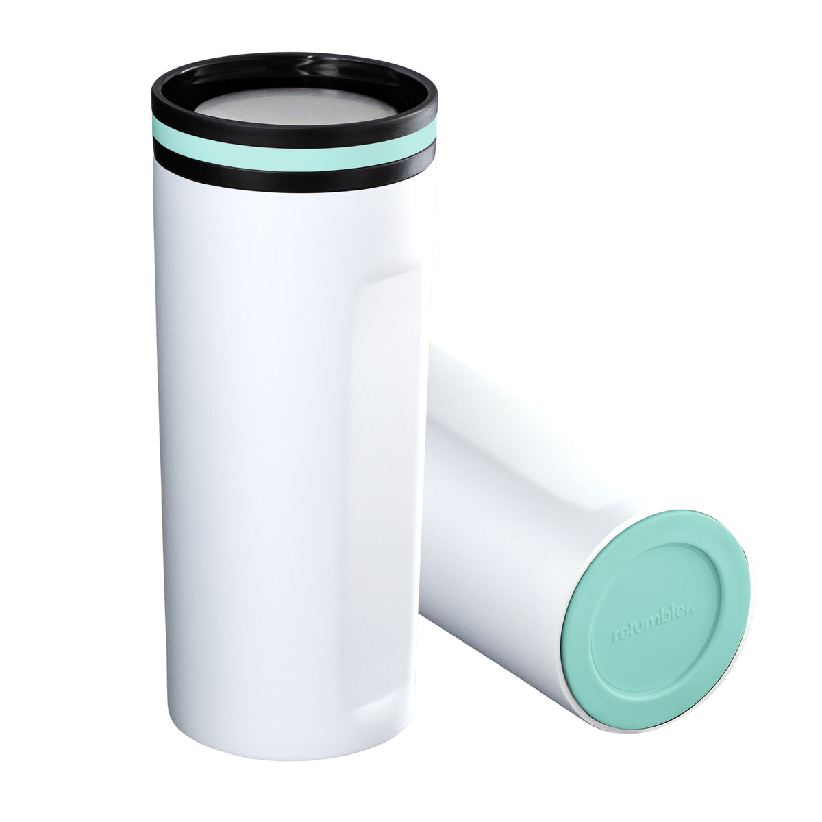 Becher: weiß, Ring: mint, Boden: mint
