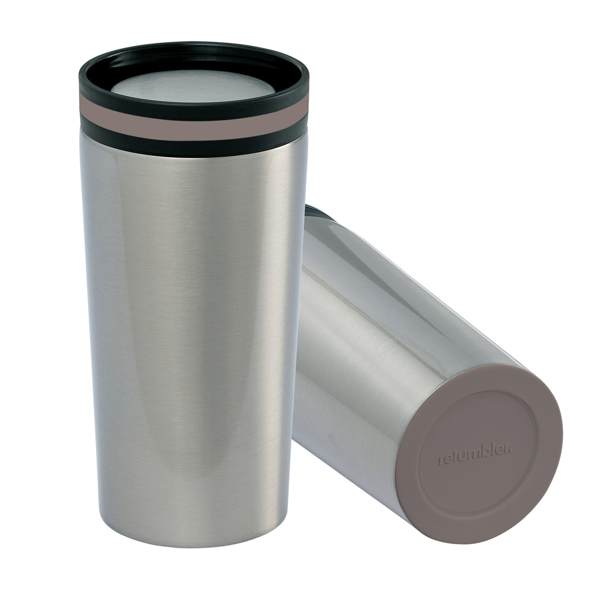 Becher: silber, Ring: braun, Boden: braun