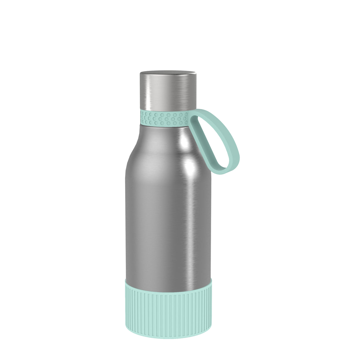 Flasche: silber, Ring: mint, Hülle: mint