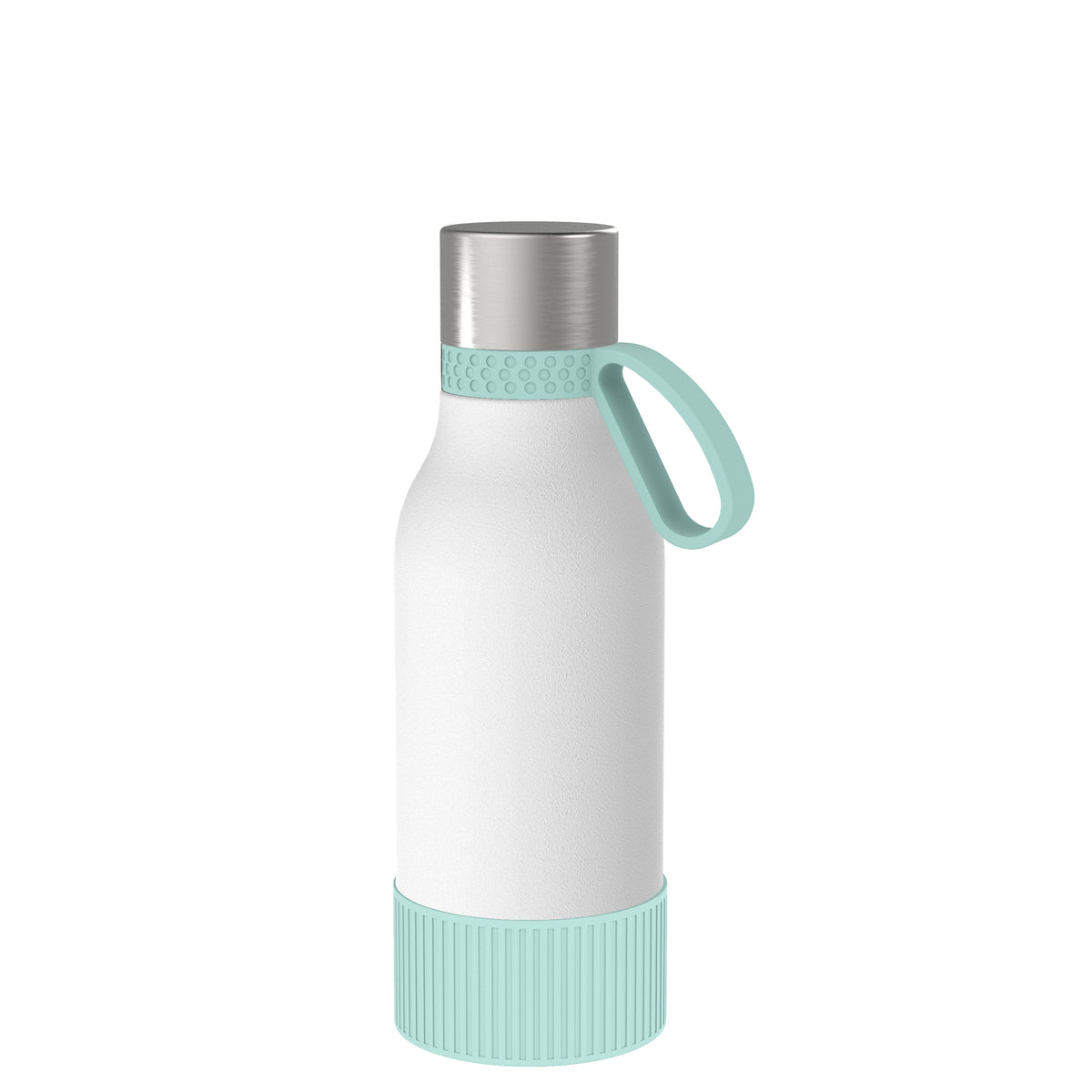 Flasche: weiß, Ring: mint, Hülle: mint