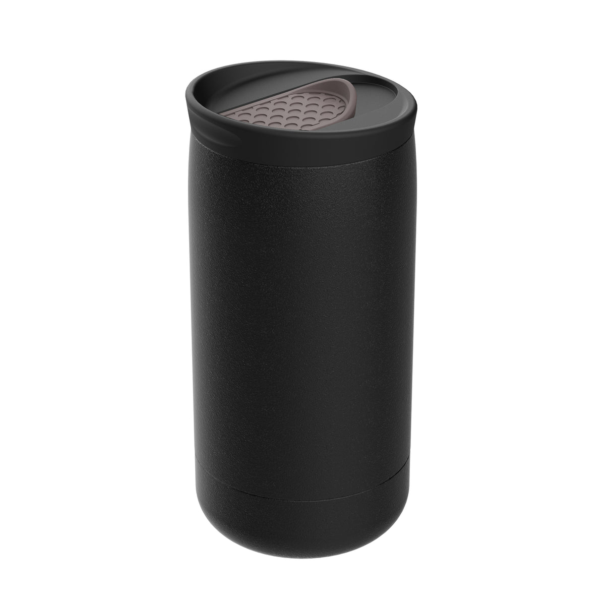 Becher: schwarz, Deckel: braun