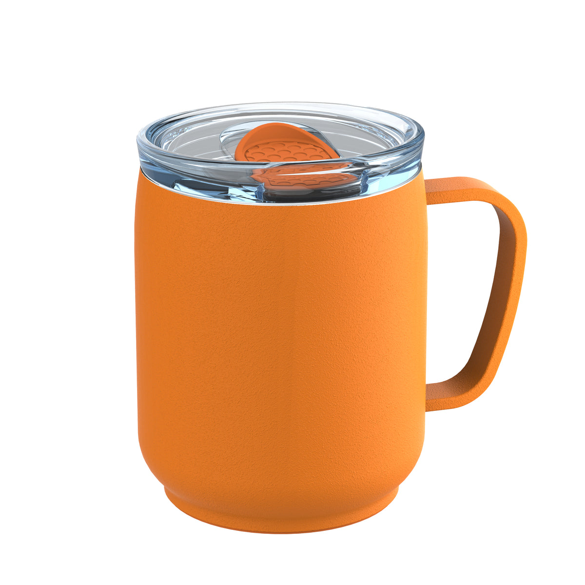 Becher: orange, Deckel: orange