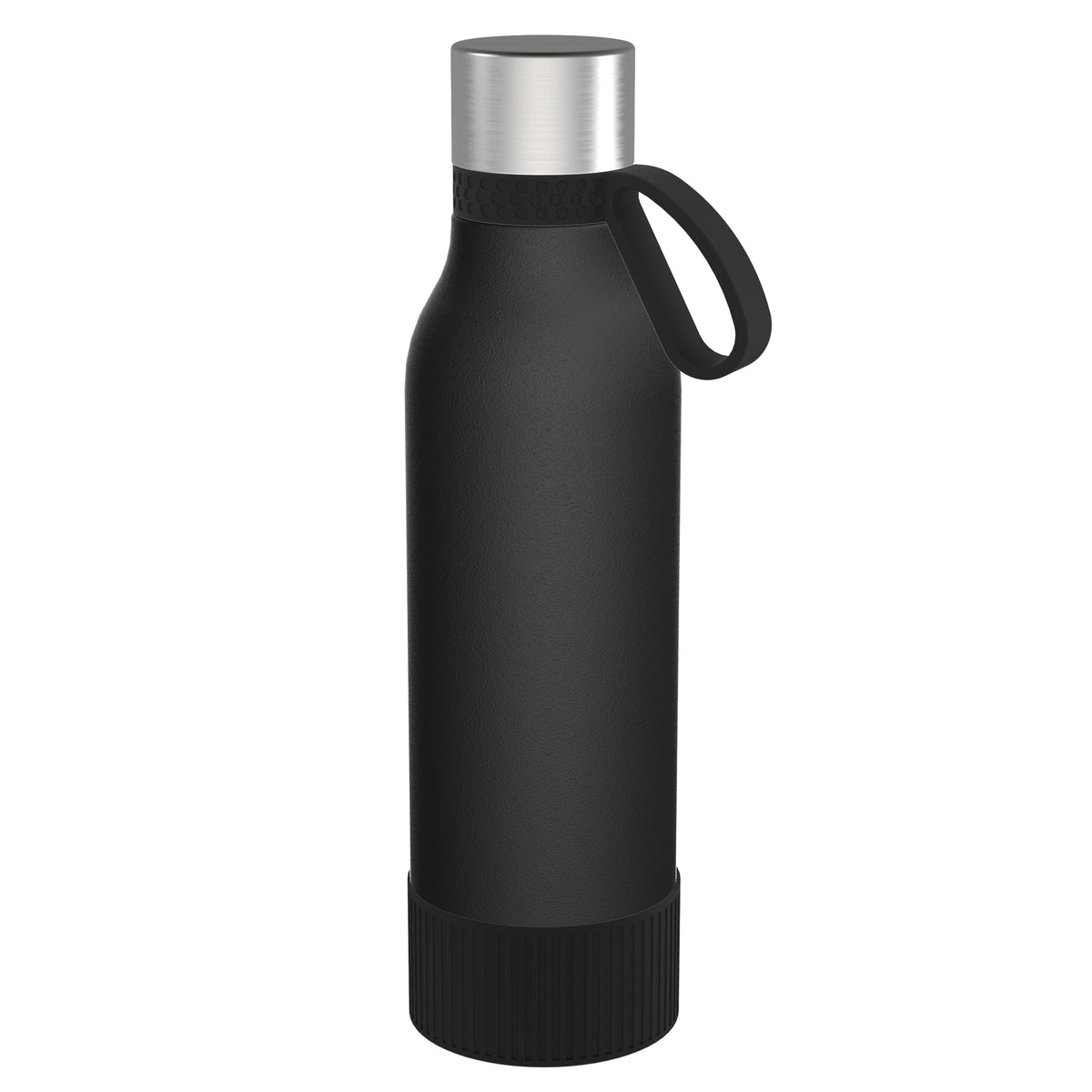Flasche: schwarz, Ring: schwarz, Hülle: schwarz