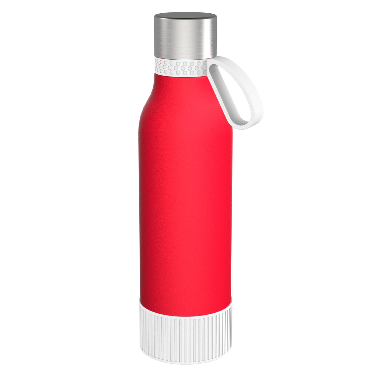 Flasche: rot, Ring: weiß, Hülle: weiß