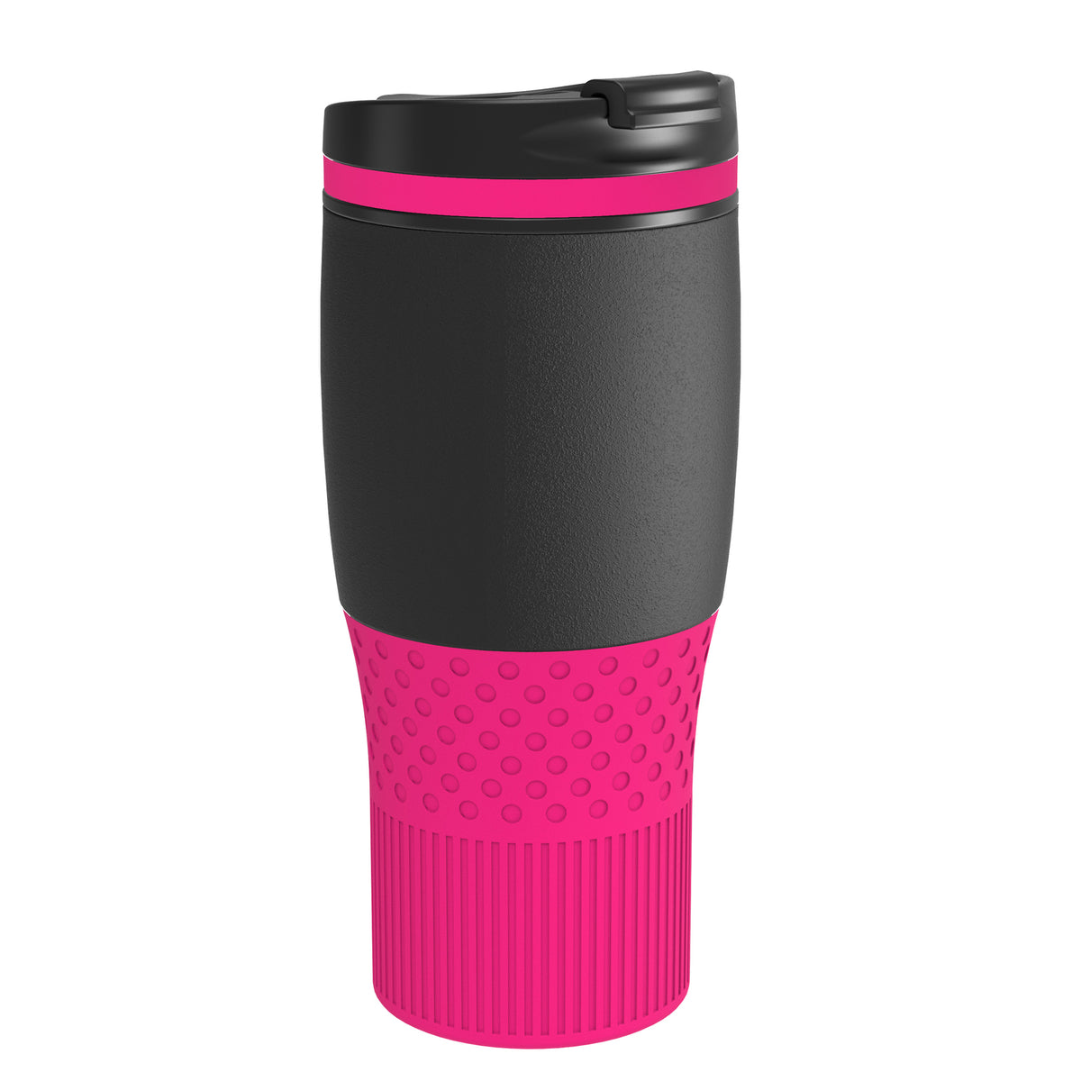 Becher: schwarz, Ring: magenta, Hülle: magenta