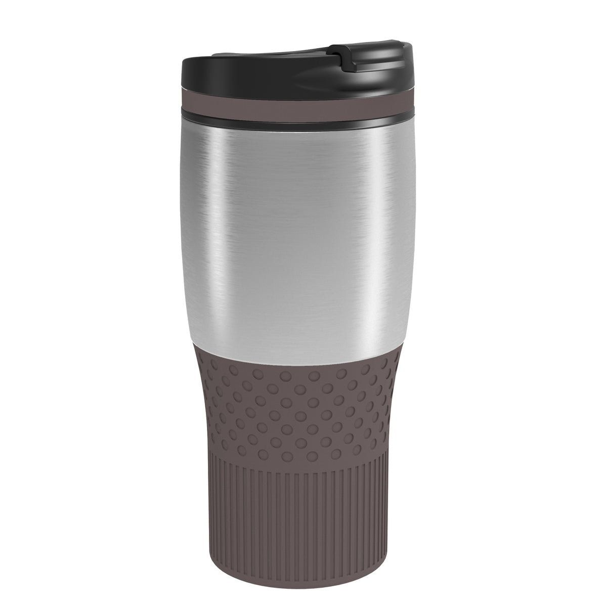 Becher: silber, Ring: braun, Hülle: braun