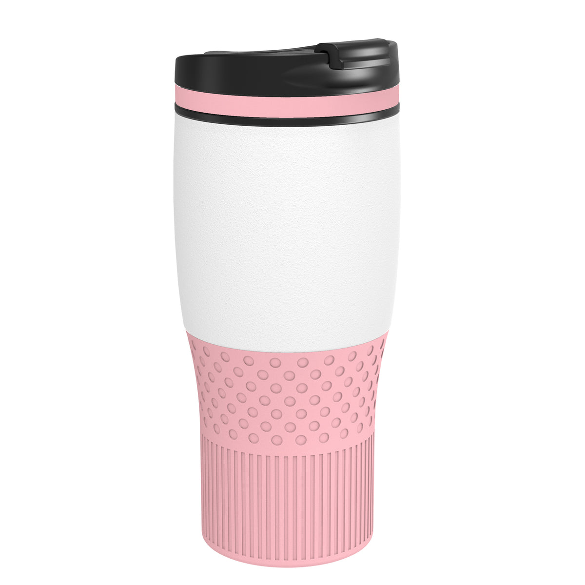 Becher: weiß, Ring: hellmagenta, Hülle: hellmagenta