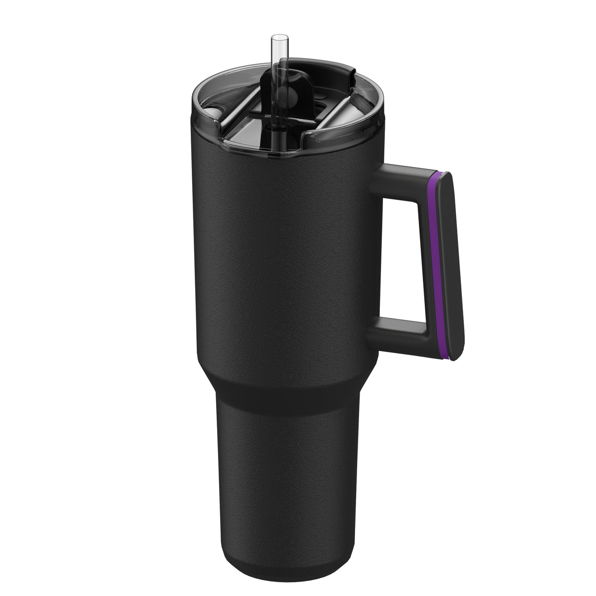 Becher: schwarz, Ring: lila