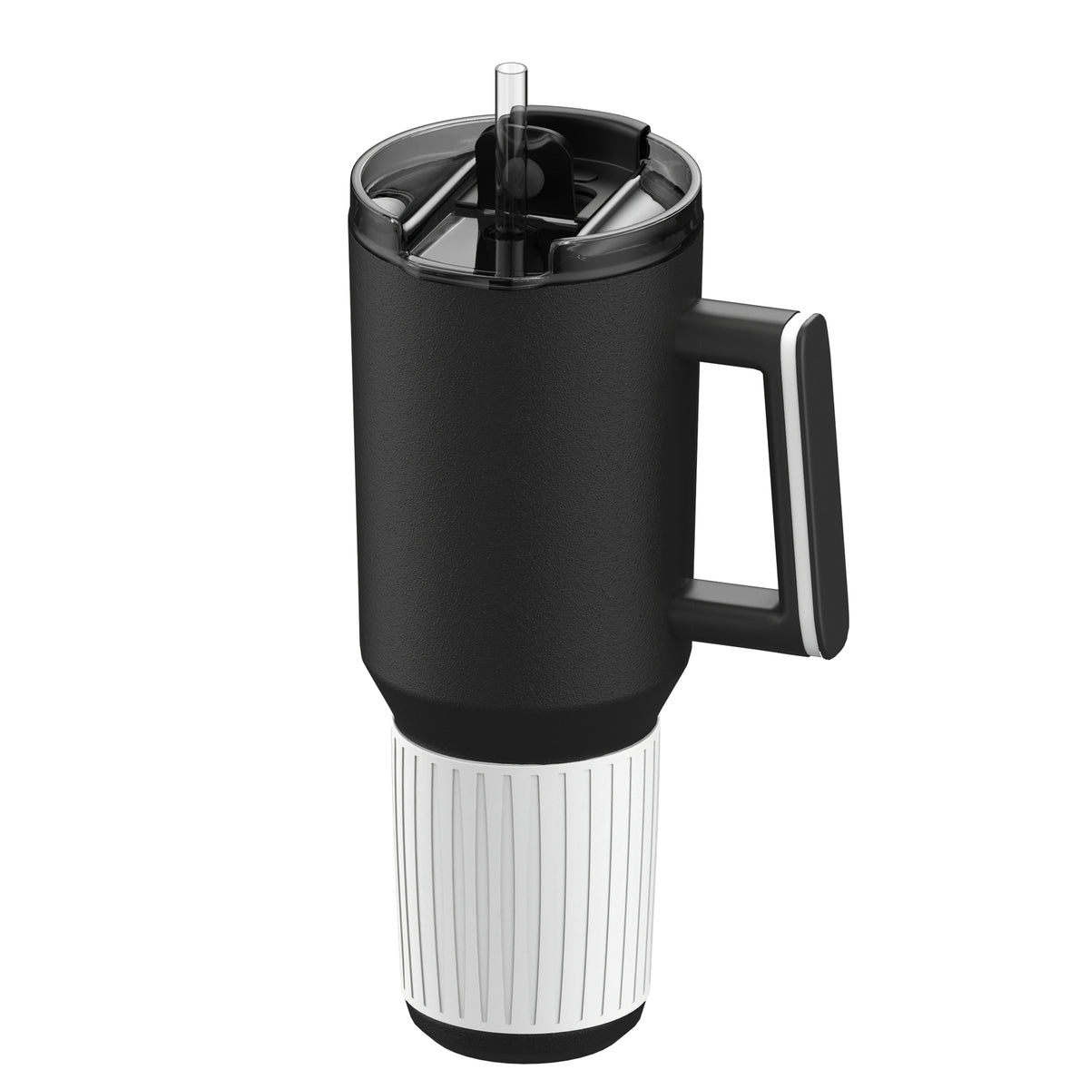 Becher: schwarz, Ring: weiß, Hülle: weiß