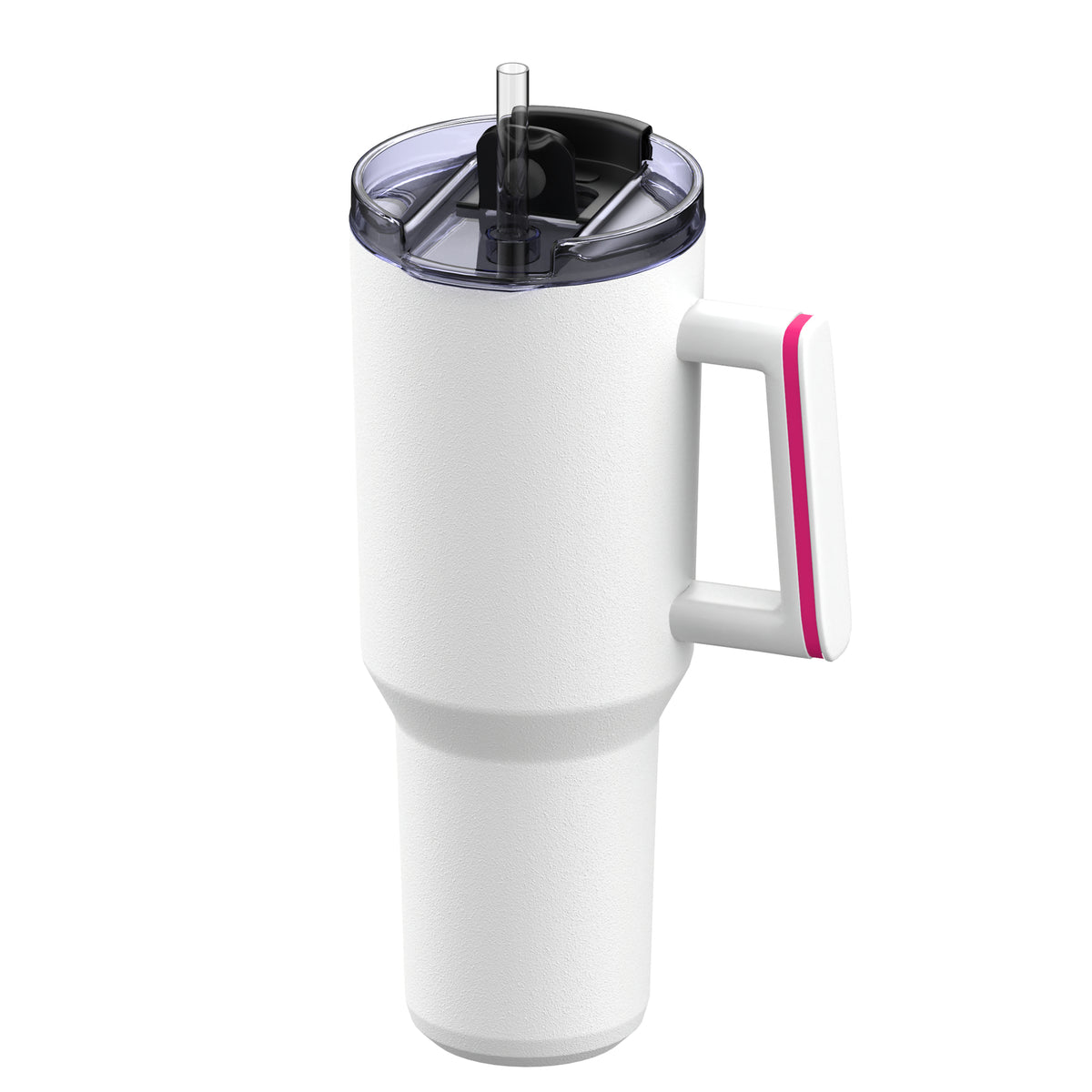 Becher: weiß, Ring: magenta