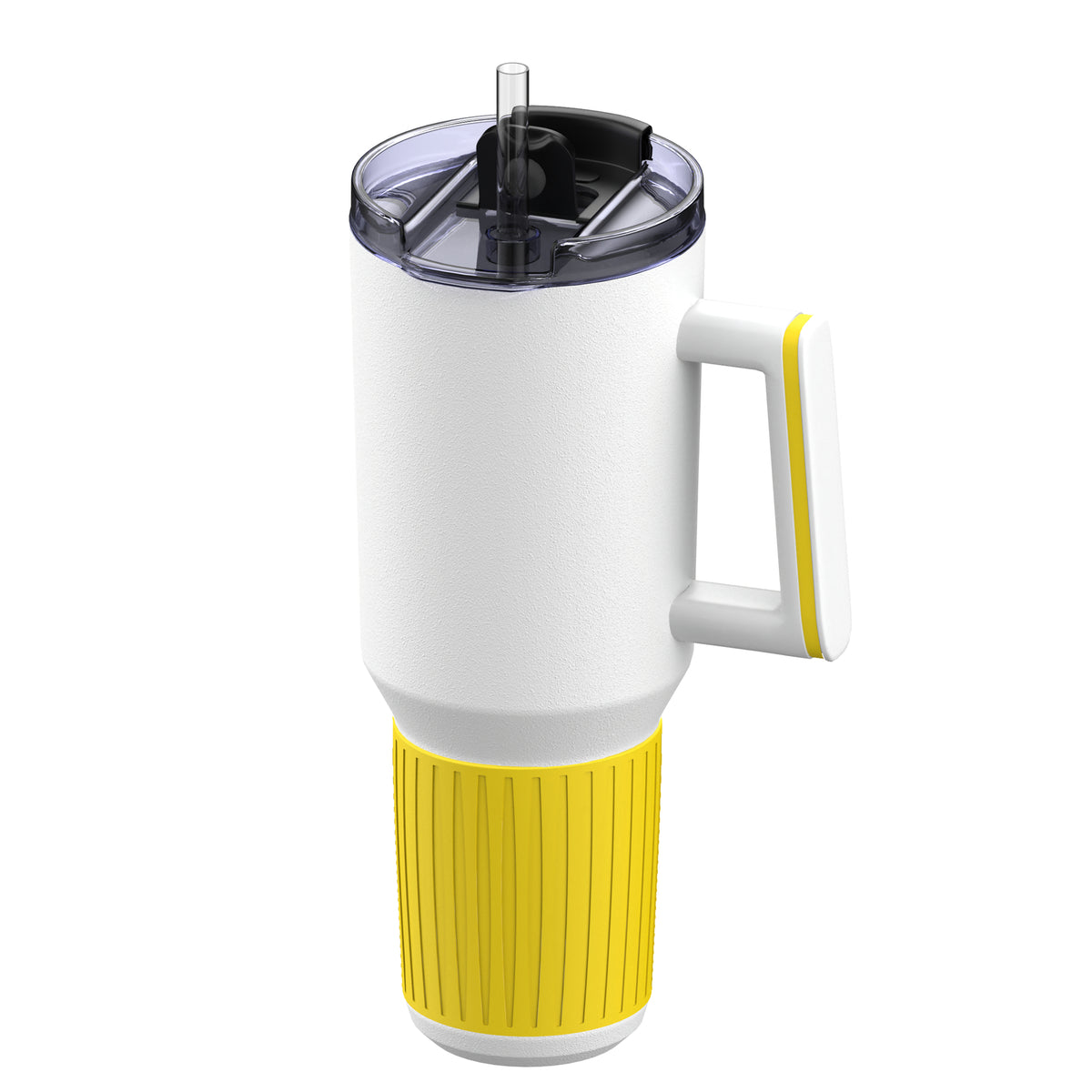Becher: weiß, Ring: gelb, Hülle: gelb